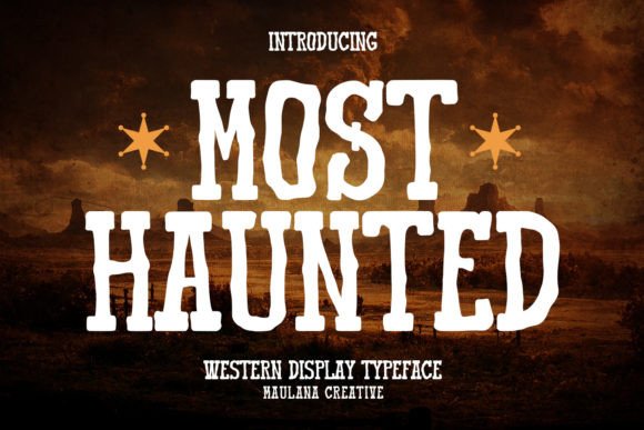 Most Haunted Western Display Typeface Review